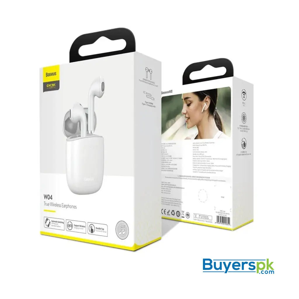Baseus True Wireless Bluetooth Handsfree W04 White - Headset Price in Pakistan Baseus True Wireless Bluetooth Handsfree W04 White - Headset Price in Pakistan